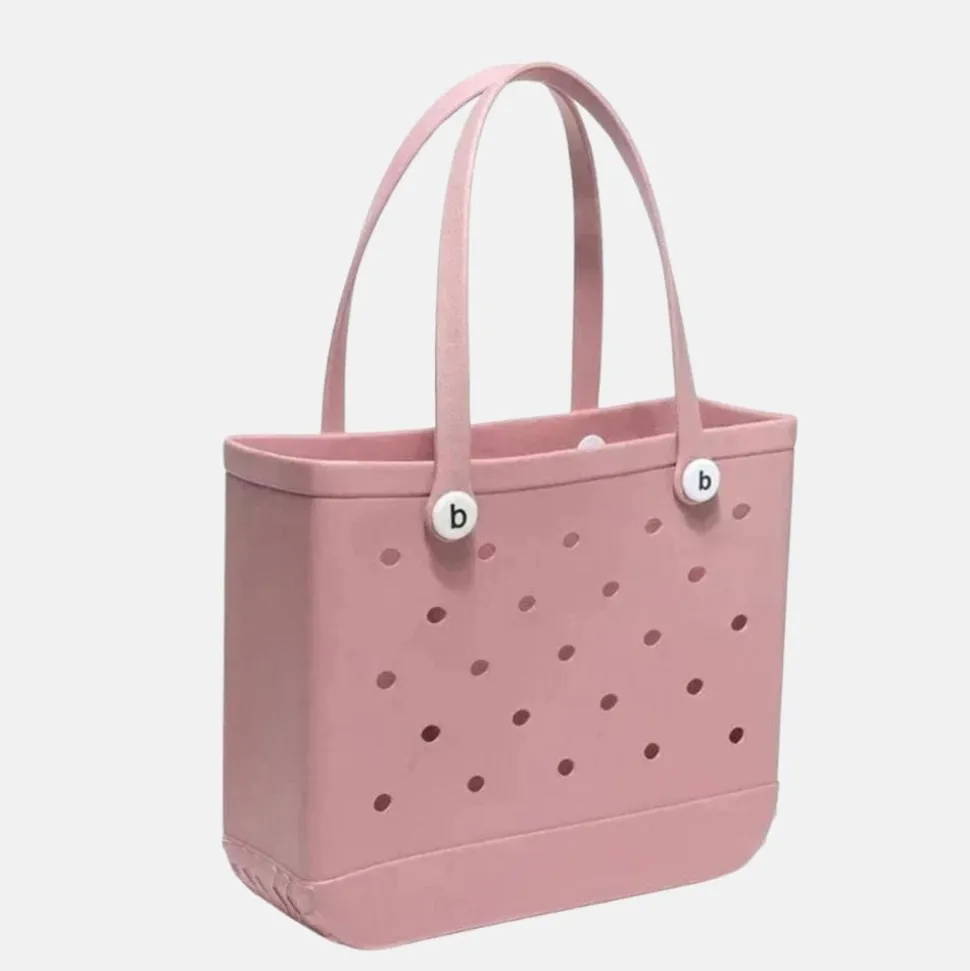 Sac de plage rose pastel