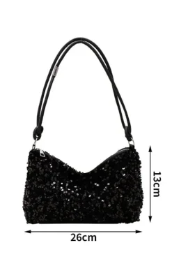 Sac à main paillette noir