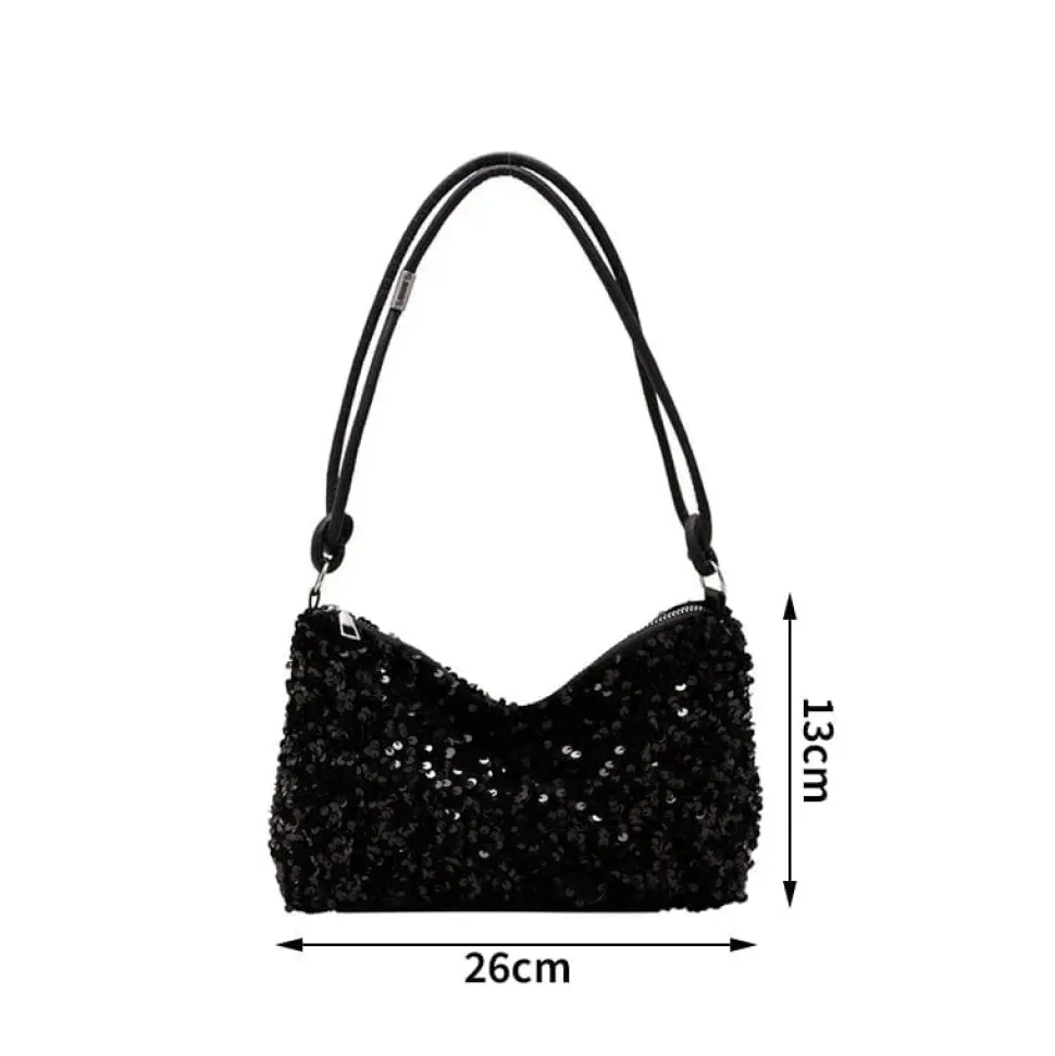 Sac à main paillette noir