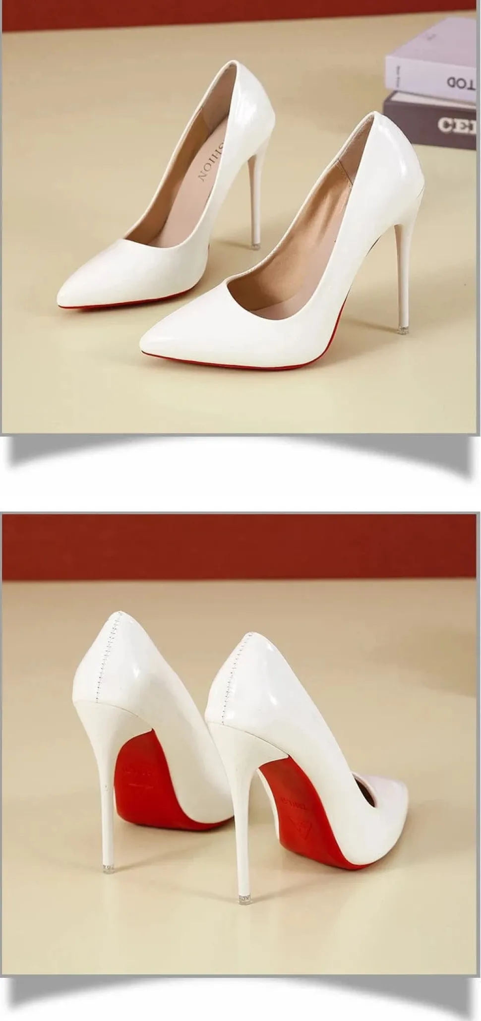 Talons aiguilles blancs