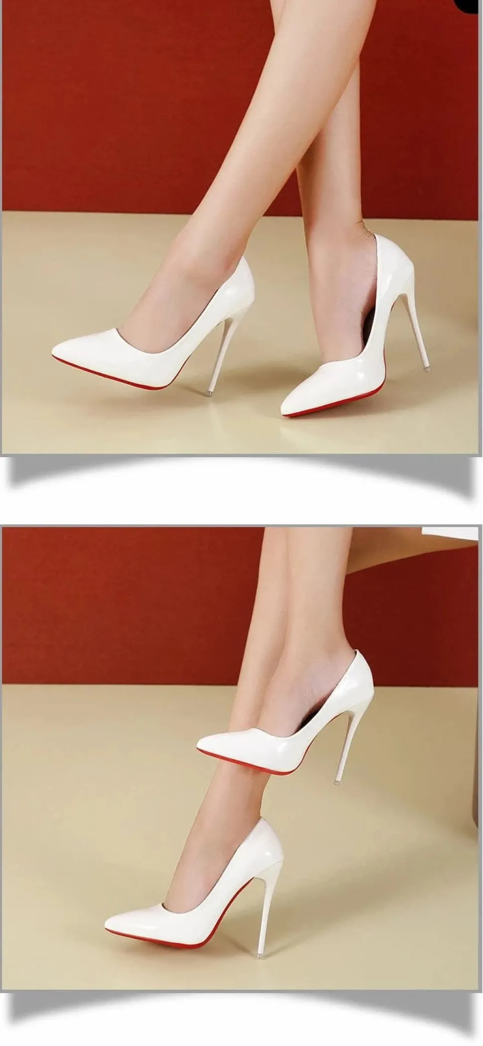 Talons aiguilles blancs