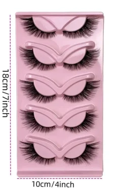 5x Faux cils effet œil de chat